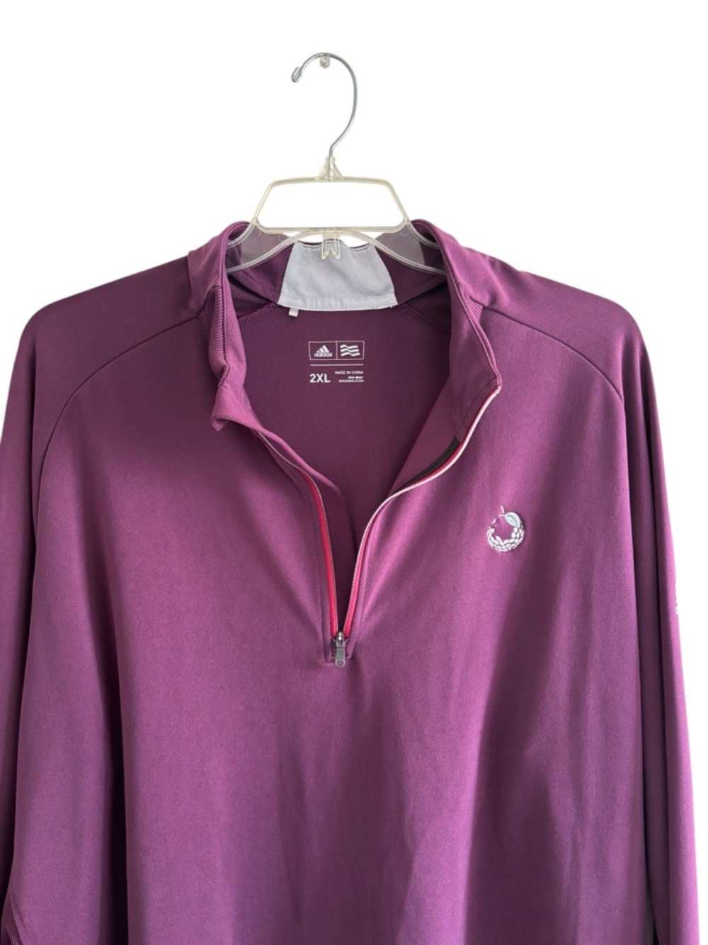 Adidas Golf Men’s 1/4 Zip Pullover Top 2XL Climalite Custom Logo - Picture 2 of 16